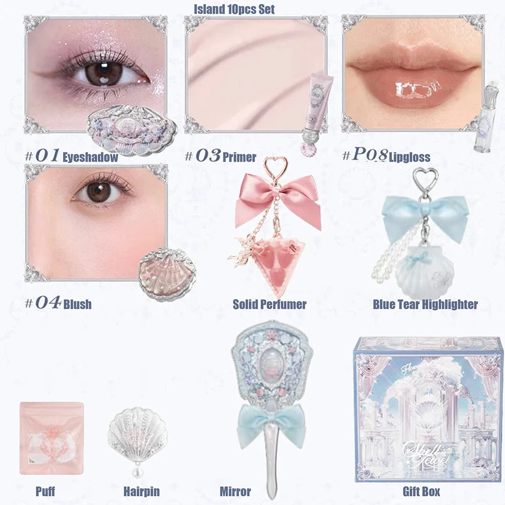 Professional Ocean-Themed Full Makeup Gift Set - 24