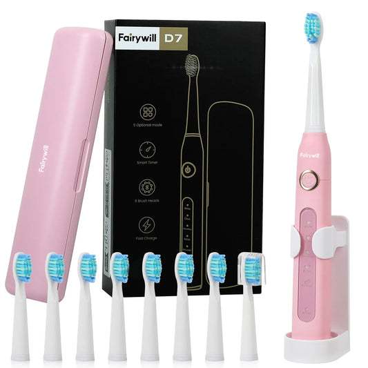 Sonic Electric Toothbrush with Travel Case and Replacement Heads