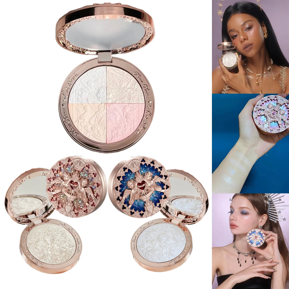 Embossed Shimmer Face Highlighter Palette
