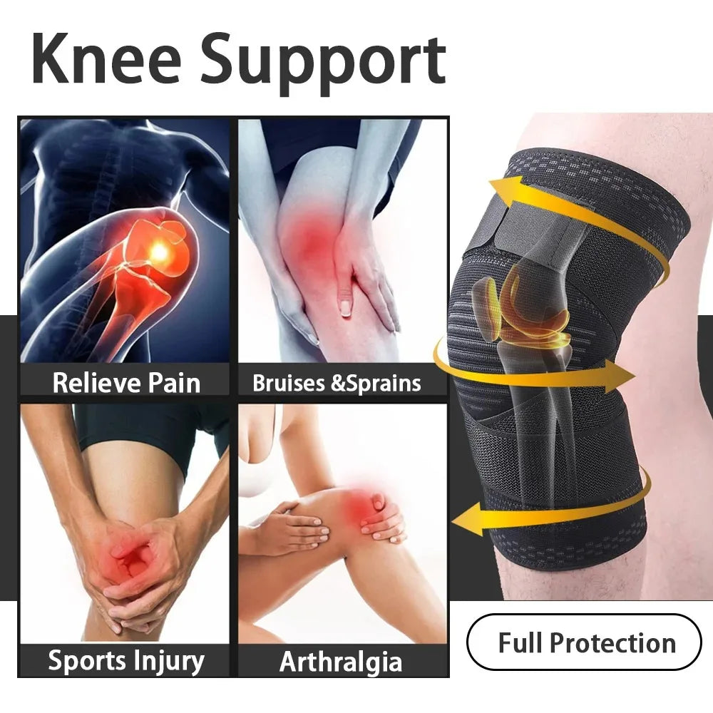Adjustable Compression Knee Support Brace for Sports - 3