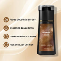 Instant Light Brown Hair Dye Shampoo for Gray Coverage