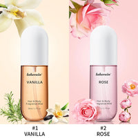 Long-Lasting Vanilla and Rose Hair and Body Fragrance Mist