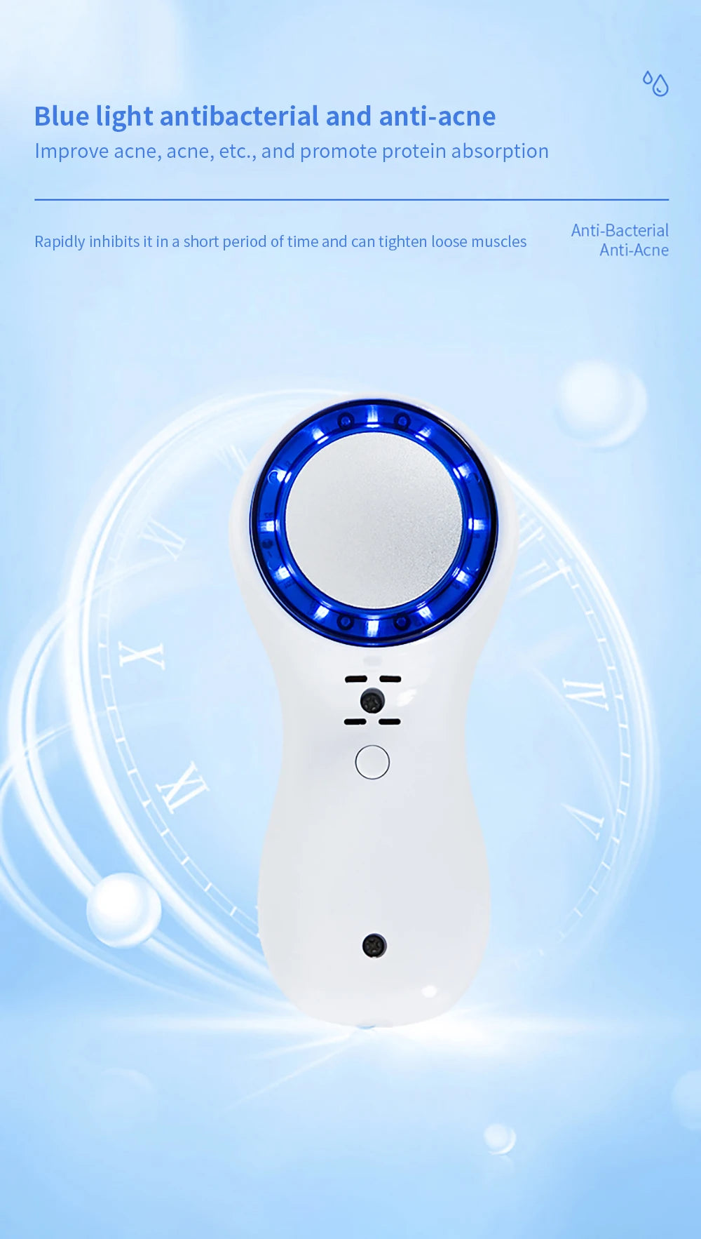 Cold Hammer Facial Cryotherapy & Blue Light Skin Rejuvenation Tool - 11