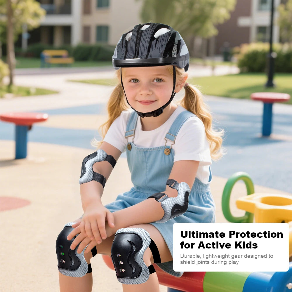 7-Piece Kids Protective Helmet and Pad Set for Cycling and Skating - 6