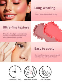 Matte Embossed Blush Palette with Brush