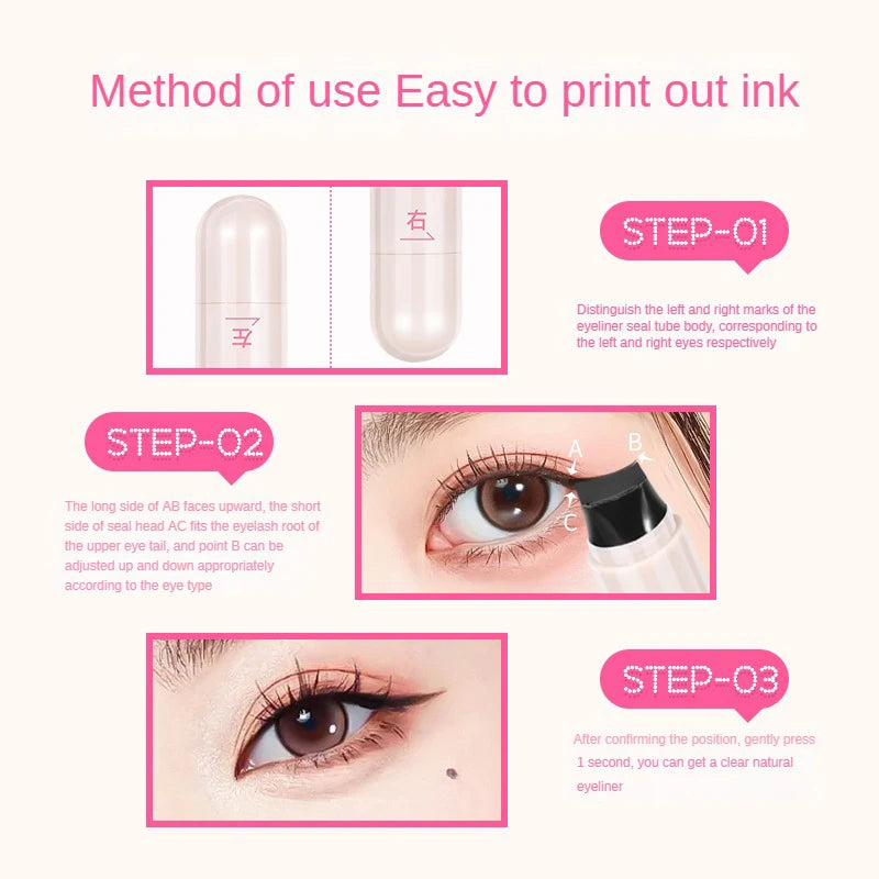 Dual-Ended Winged Eyeliner Stamp Pen for Perfect Symmetry - 5