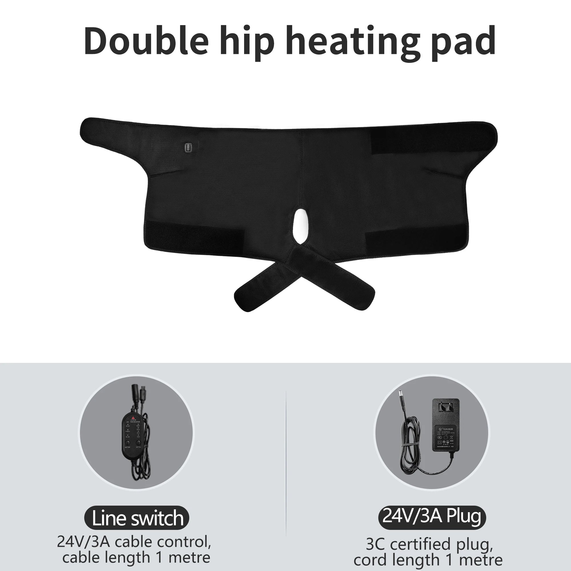 Heated Double Hip Support and Vibration Massager - 18