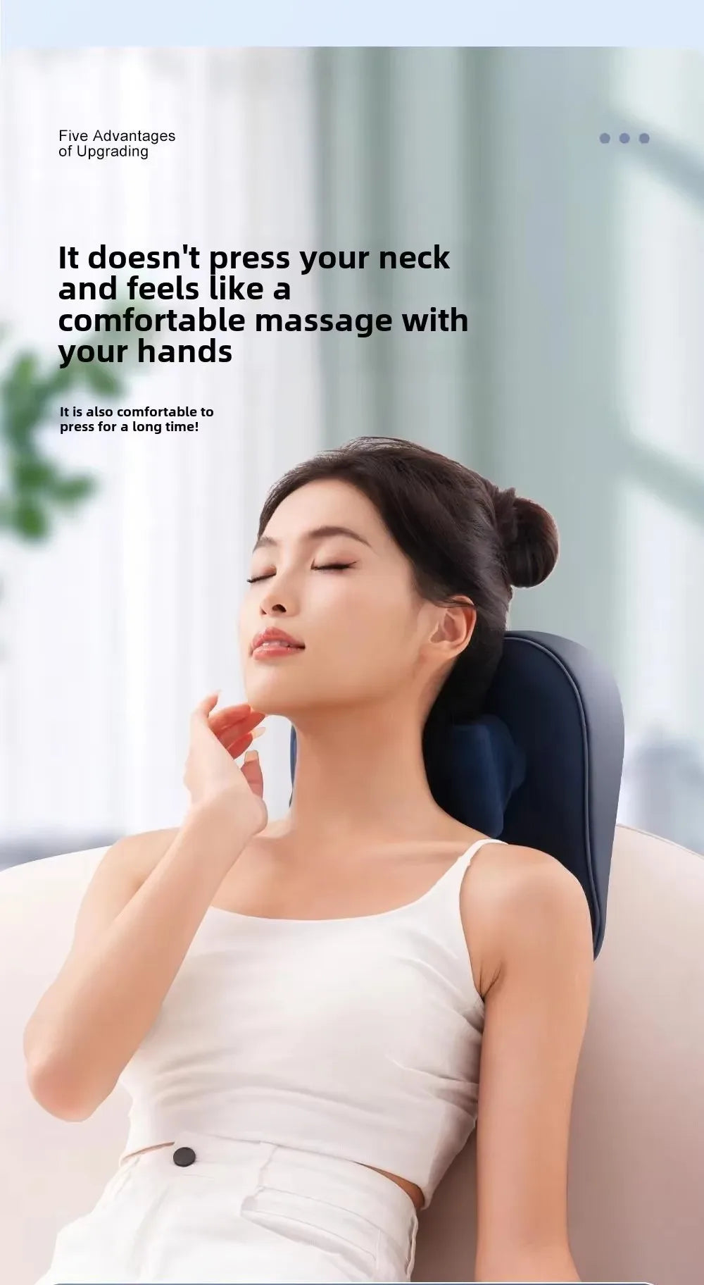 6D Wireless Shiatsu Neck and Shoulder Massage Pillow - 9