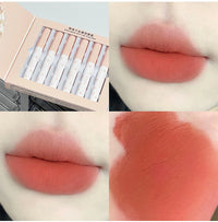Matte Velvet Lip Clay Set for Long-Lasting Waterproof Wear