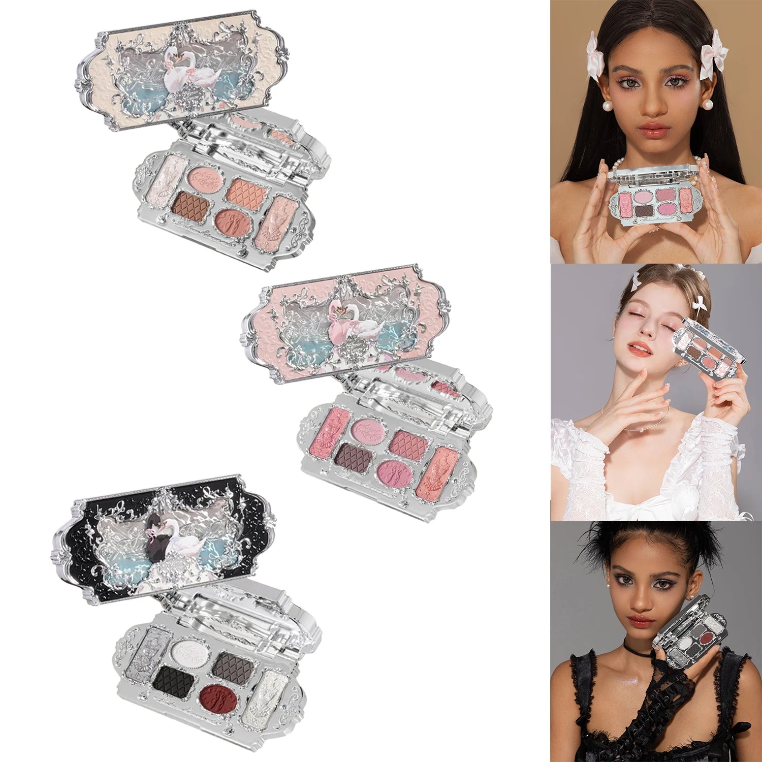 6-Color Swan Ballet Eyeshadow Palette - 1