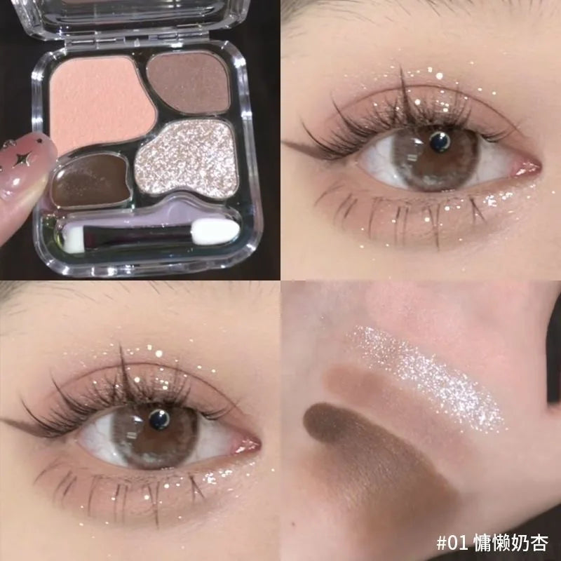 4-Color Long-Lasting Waterproof Eyeshadow Palette - 31