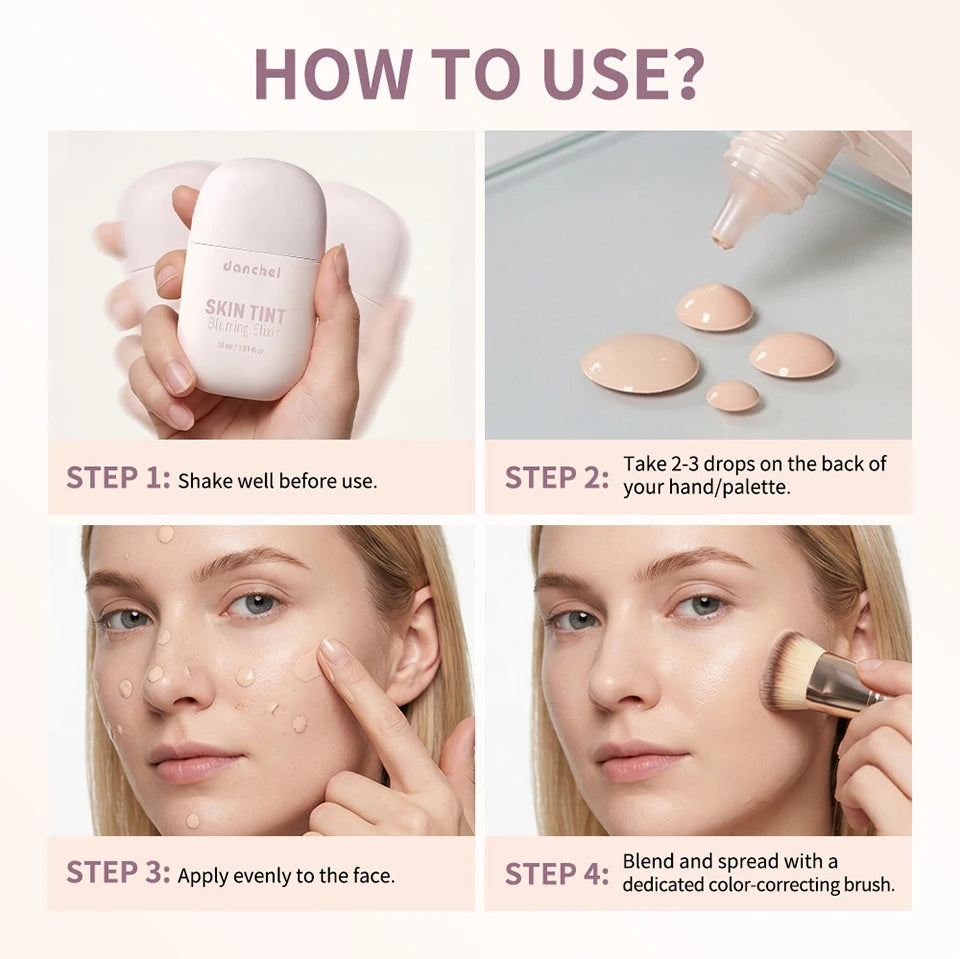 Liquid Skin Tint Foundation with Pore-Blurring Natural Finish - 16