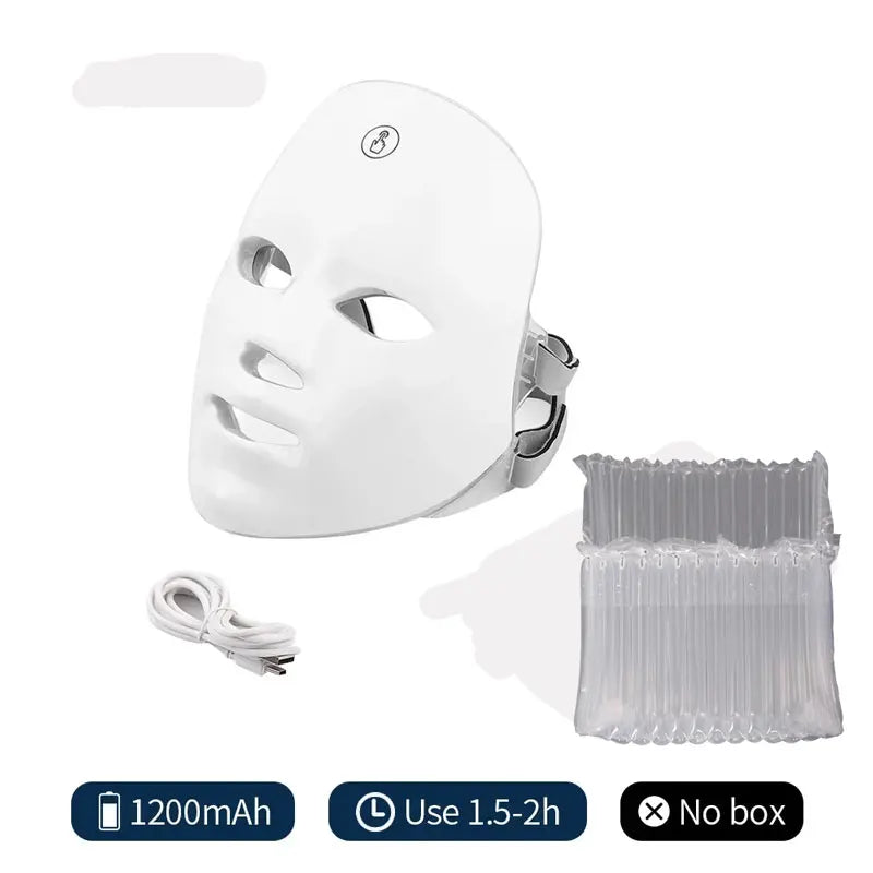 7-Color LED Light Therapy Facial Mask for Skin Rejuvenation - 18