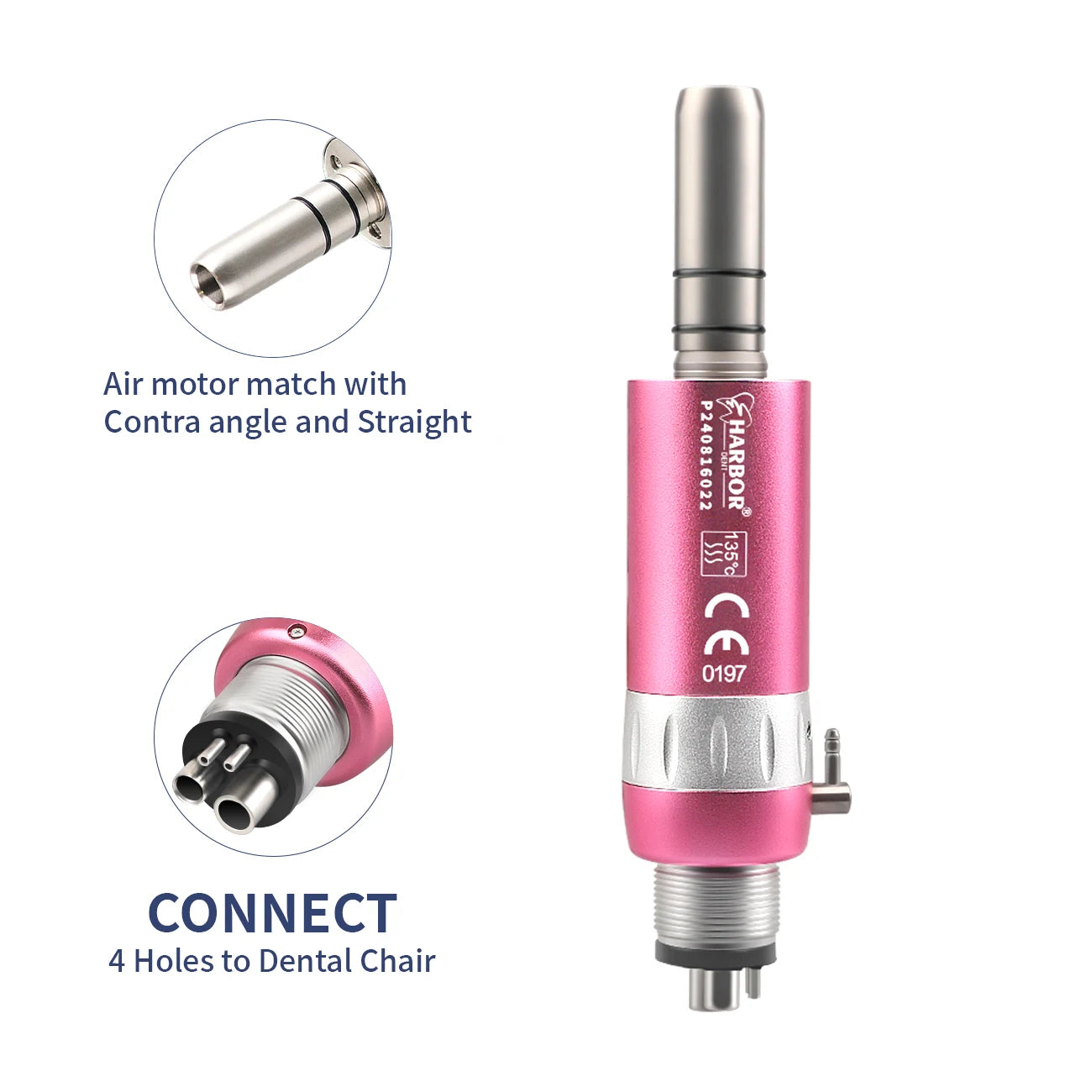 Professional Dental Handpiece Kit with LED and Water Spray - 24