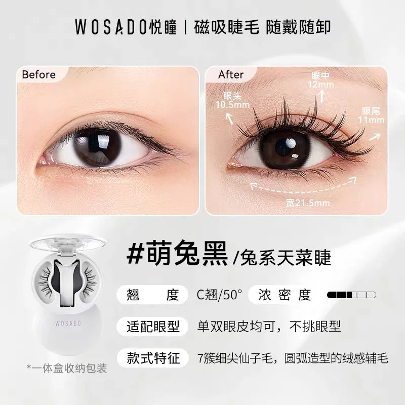 Magnetic Reusable False Eyelashes with Applicator Tool - 30
