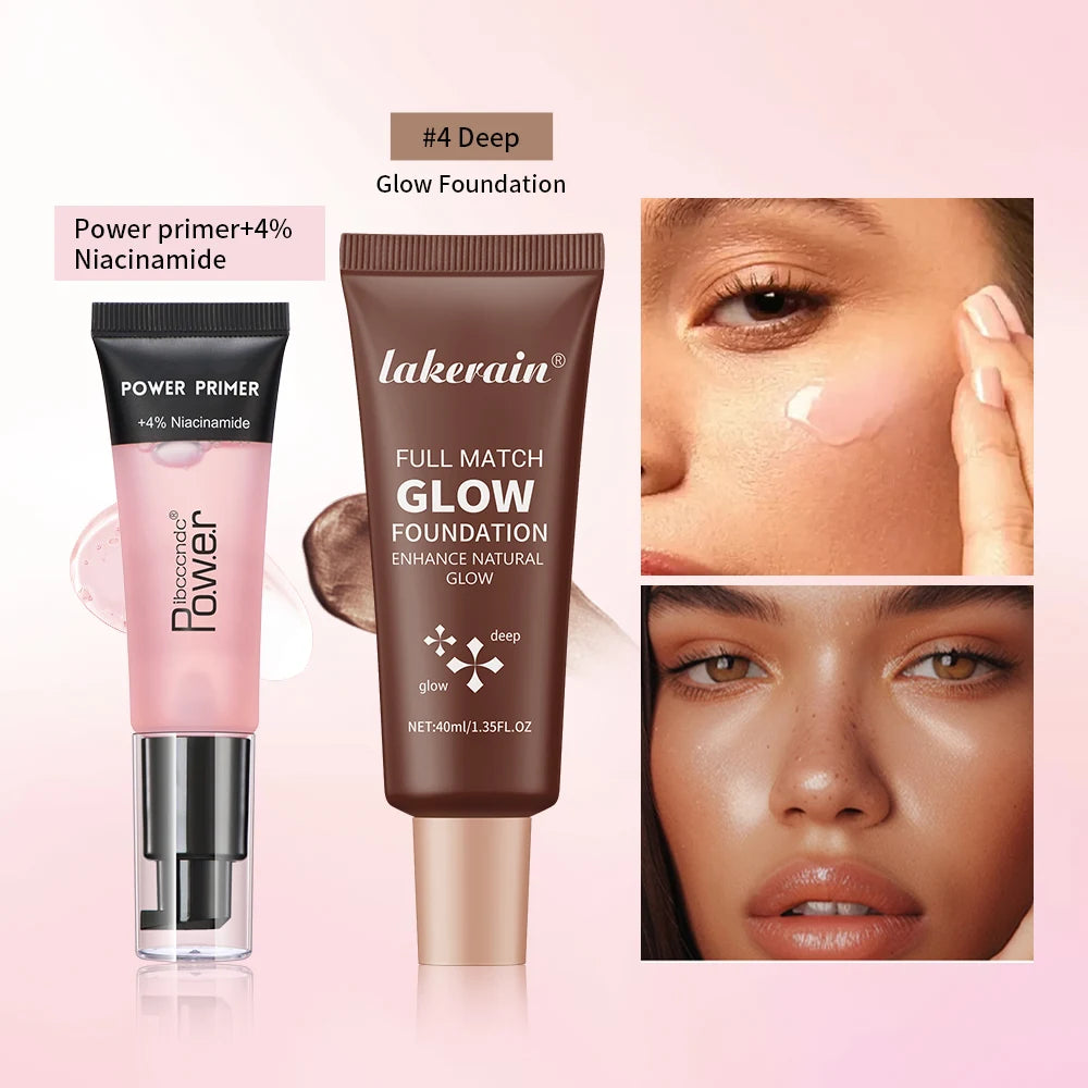 Hydrating Makeup Primer and Glow Foundation Set - 10