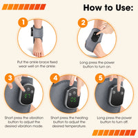 Wireless Heated Ankle Massage Brace for Joint Pain Relief