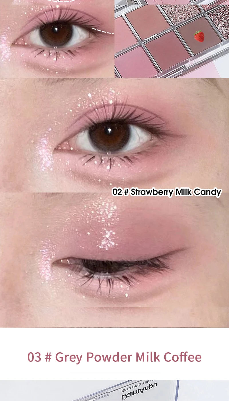 12-Color Eyeshadow Palette - Long-Lasting Shimmer and Matte Shades - 12
