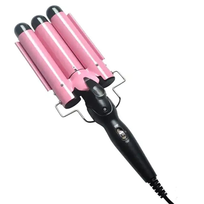 3-Barrel Professional Hair Waver for Beachy Waves - 12