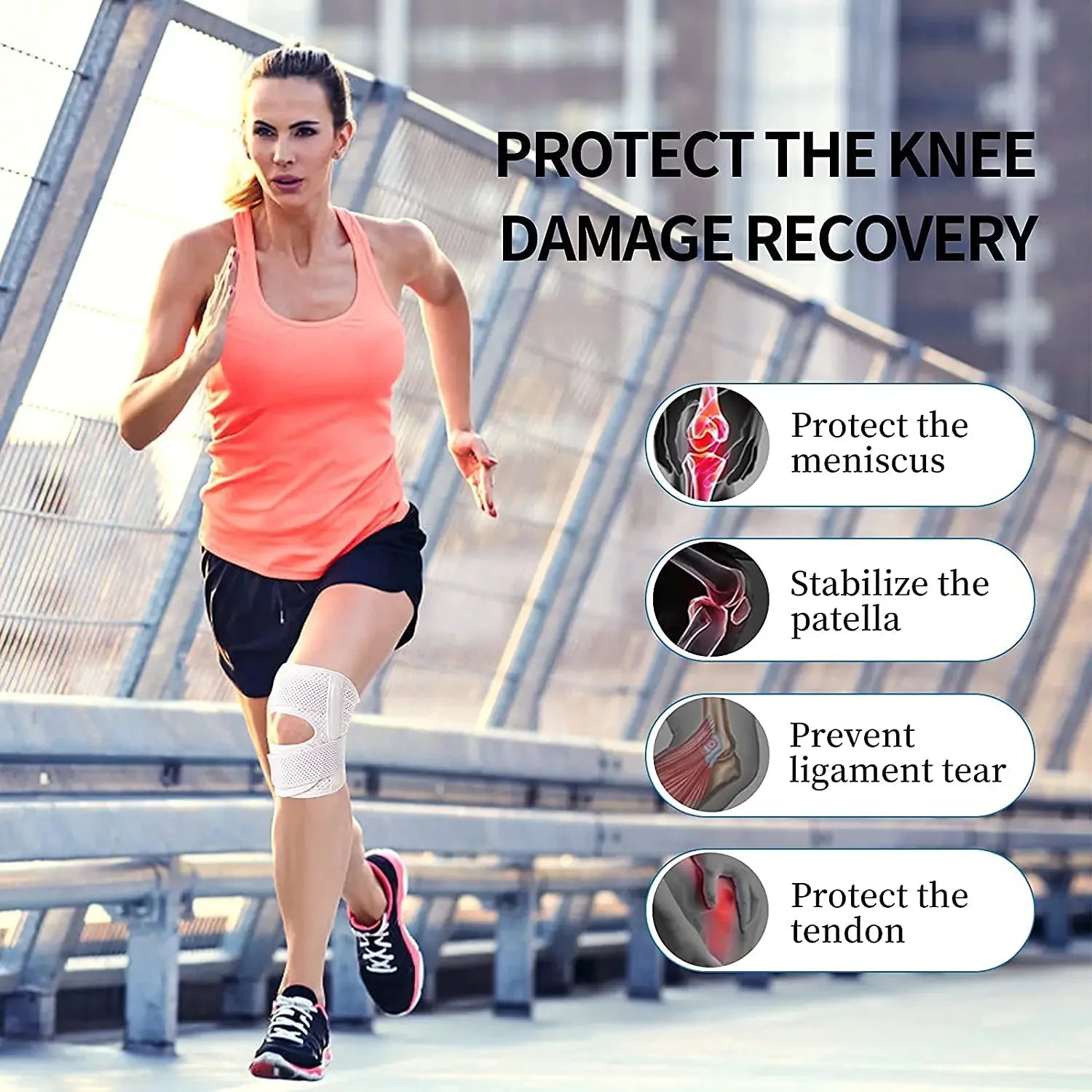 Adjustable Knee Stabilizer Brace for Joint Pain Relief - 11