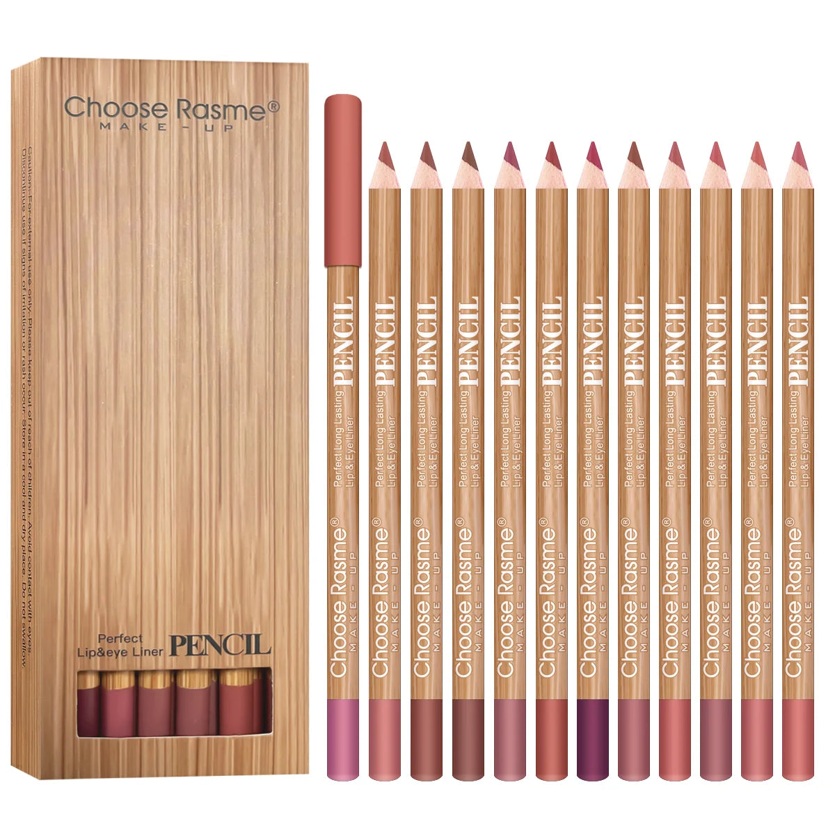 12-Color Waterproof Matte Lip Liner Pencil Set
