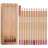 12-Color Waterproof Matte Lip Liner Pencil Set