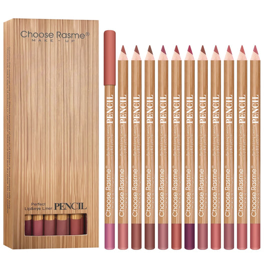 12-Color Waterproof Matte Lip Liner Pencil Set