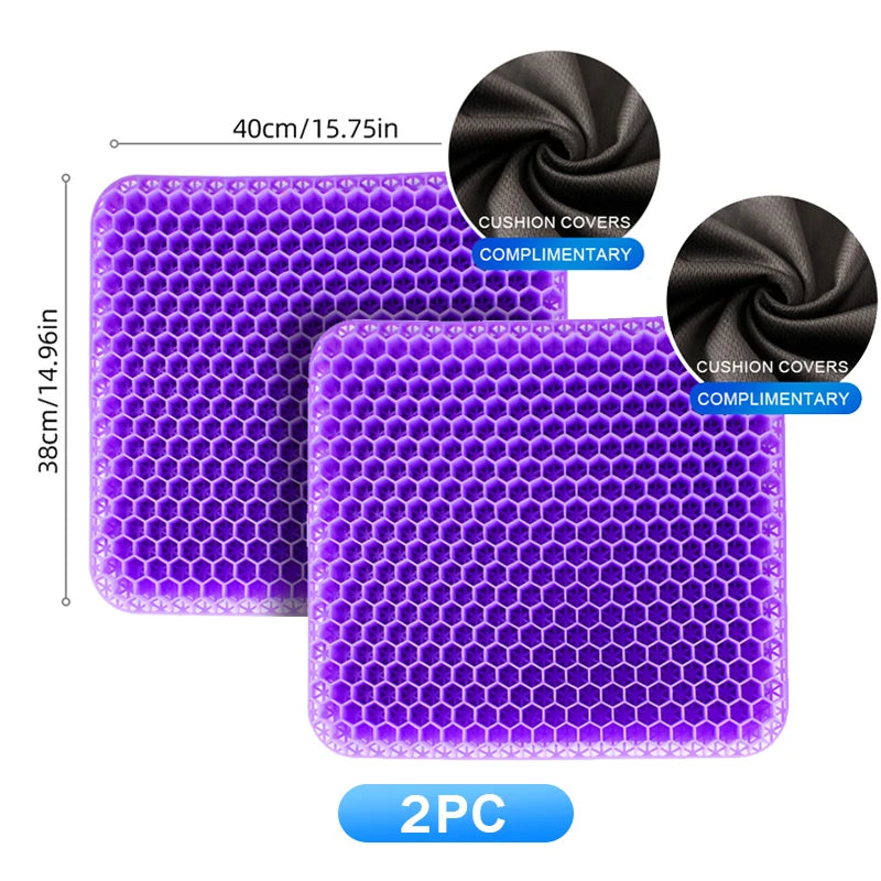 Breathable Honeycomb Gel Seat Cushion for Pain Relief - 23