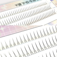 V-Shape Natural Lower Eyelash Clusters for Manga Eye Look