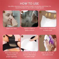 7-Color LED Light Therapy Facial and Neck Mask
