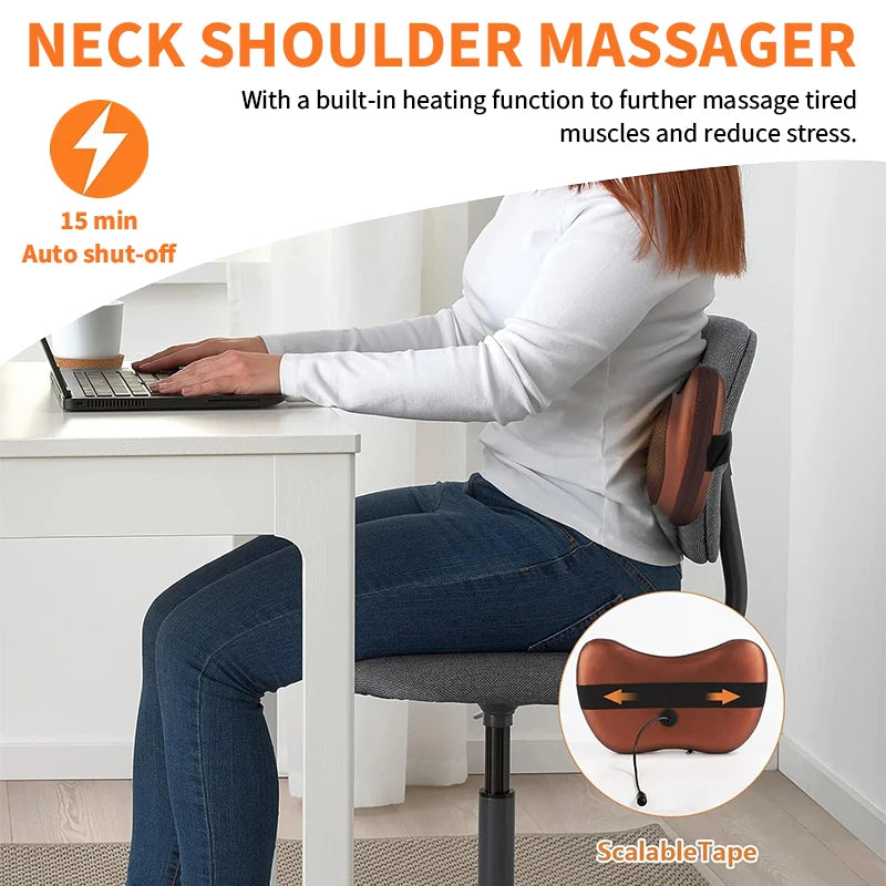 Electric Shiatsu Neck and Back Massage Pillow with Heat - 14