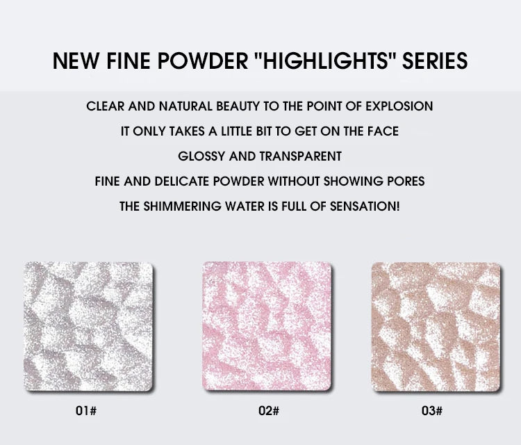 Shimmering High-Gloss Pearlescent Face and Eye Highlighter - 9
