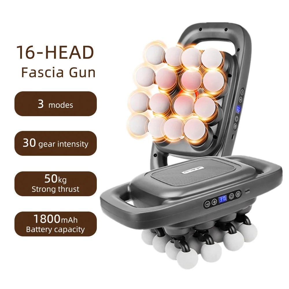 16-Head Full Body Muscle Recovery Massage Gun - 18