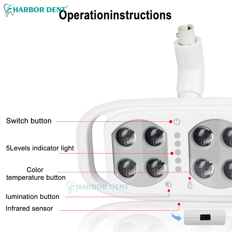 Adjustable LED Dental Chair Lamp with Touch Control - 2