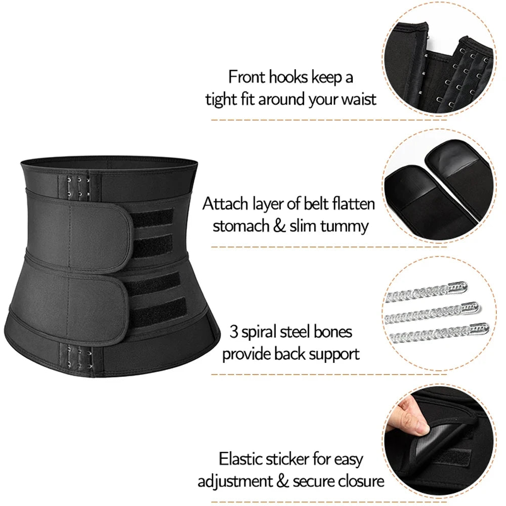 Sauna Sweat Waist Trainer and Tummy Slimming Belt - 3