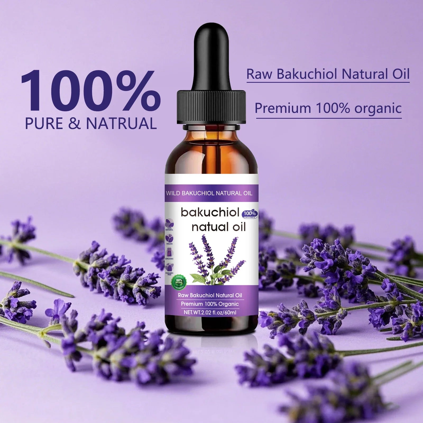Organic Bakuchiol Anti-Aging Face Oil for Glowing Skin - 3
