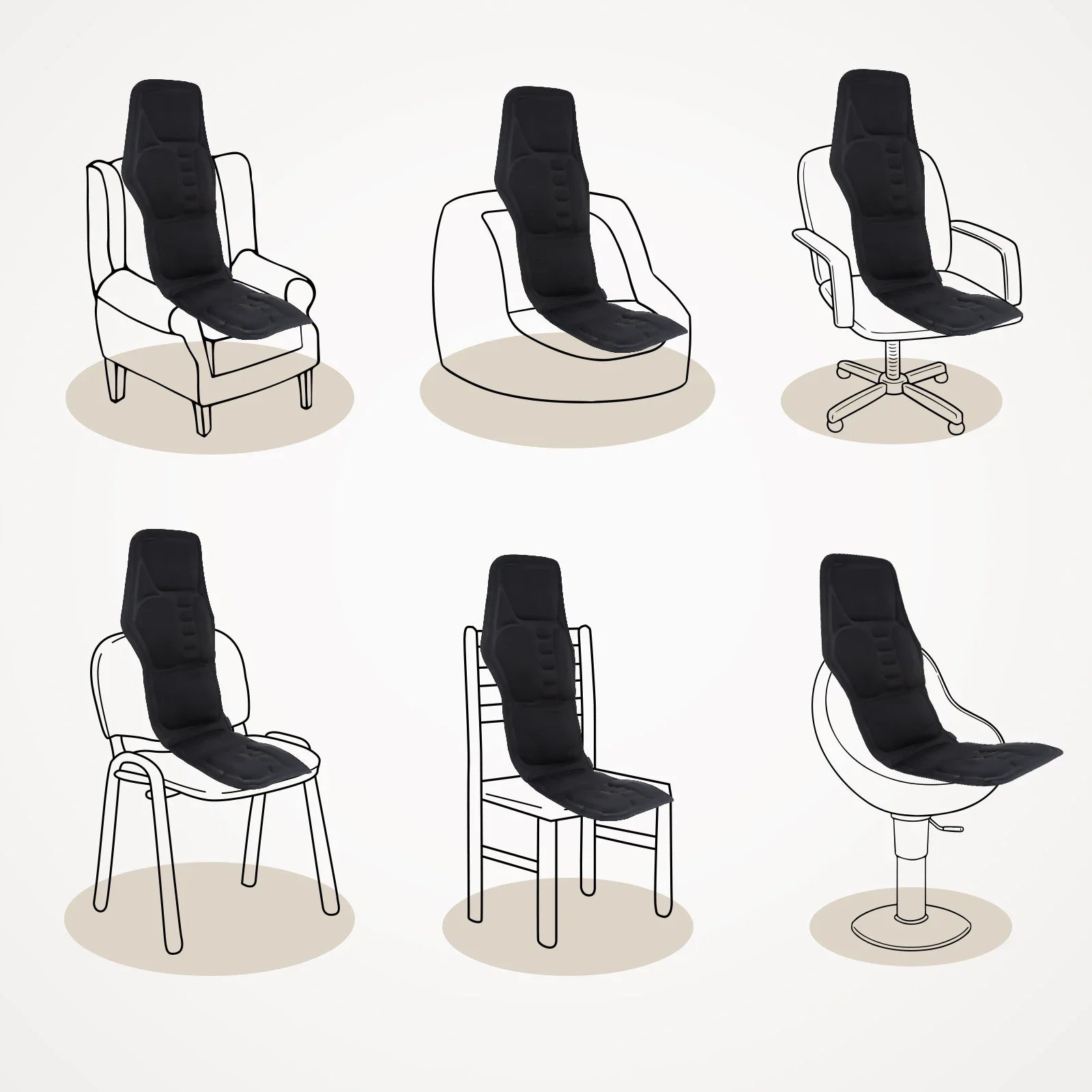 Full-Body Heated Vibration Massage Chair Cushion - 6