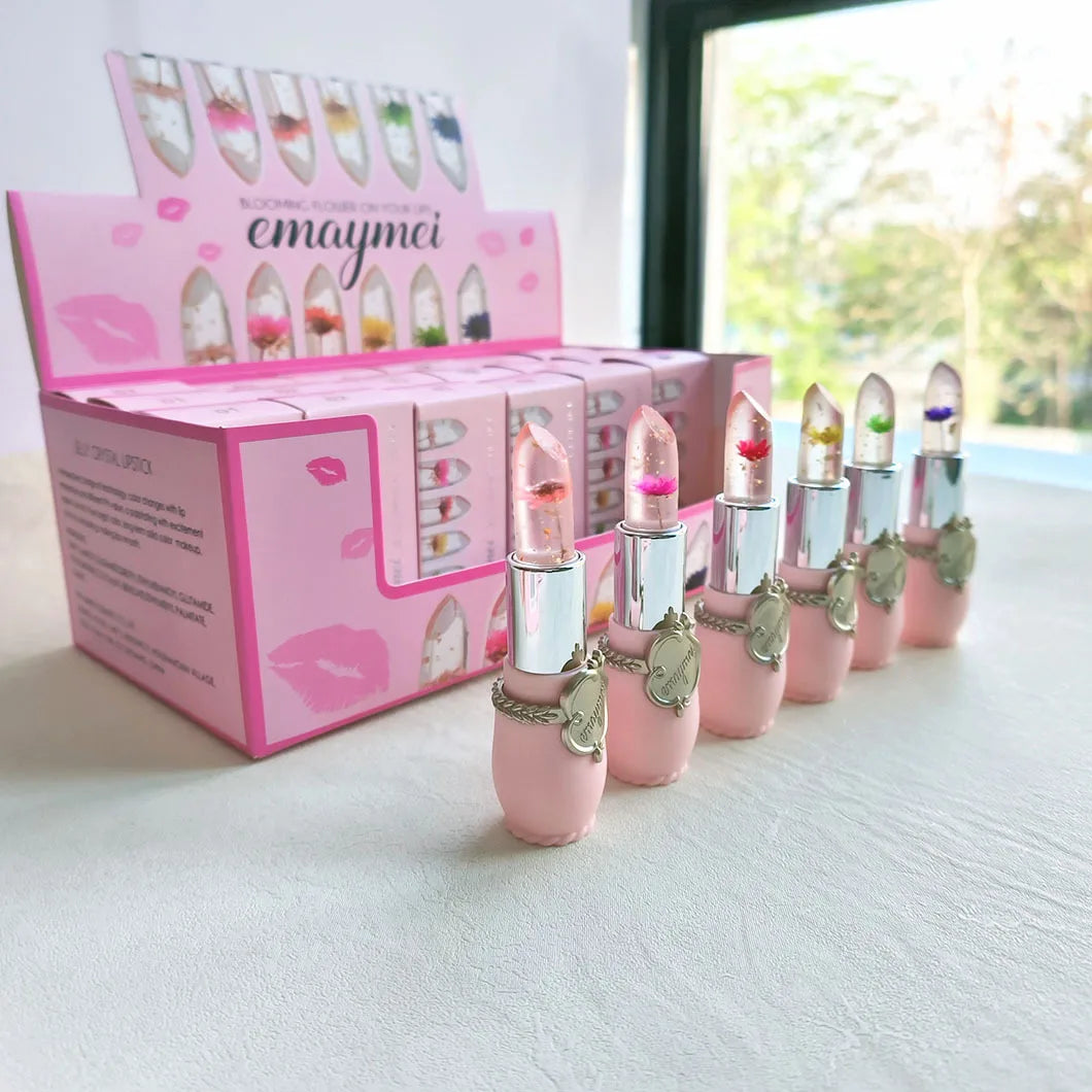 24-Piece Color-Changing Flower Jelly Lipstick Set - 11