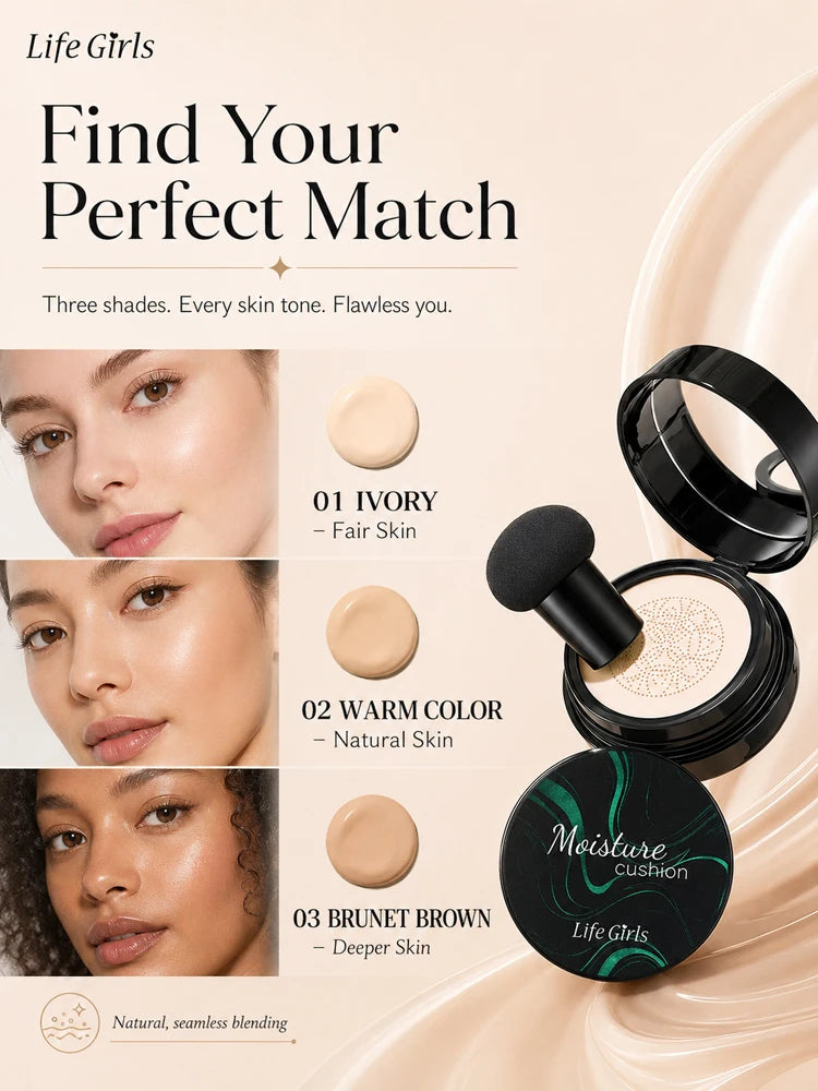 Hydrating Mushroom Cushion Foundation for Flawless Coverage - 10