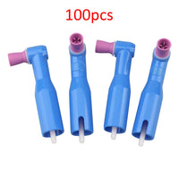 100-Pack Disposable Dental Prophy Angles for Teeth Polishing