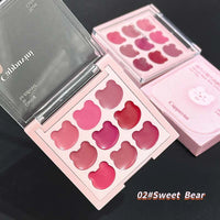 9-Color Velvet Lip Mousse Palette - Matte & Long-Lasting
