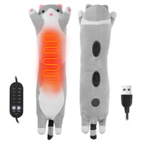 Cute Cat Heated Plush Pillow for Pain Relief & Relaxation