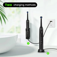 Rechargeable Electric Toothbrush with 4 Replacement Heads