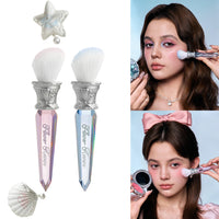 Angled Crystal Makeup Brush for Blush and Contour