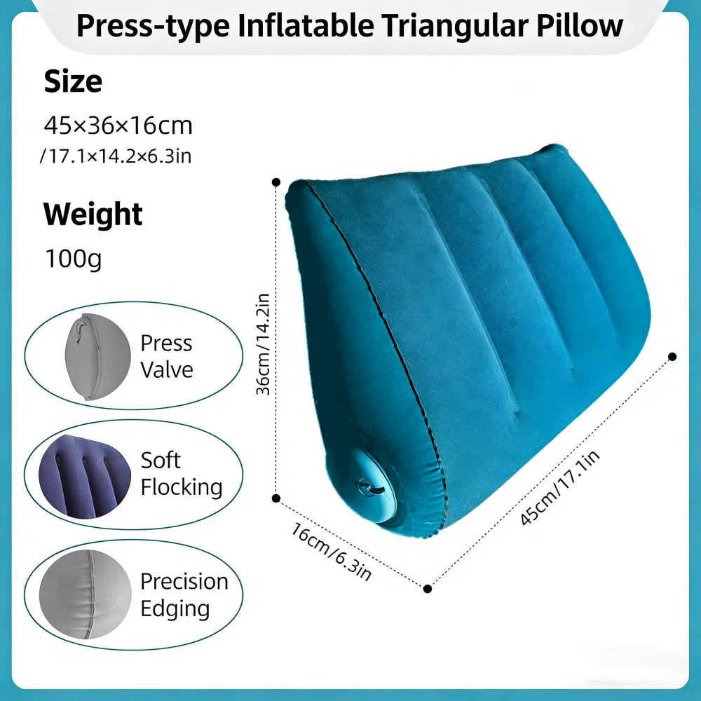 Inflatable Travel Pillow for Neck, Back, and Leg Support - 19