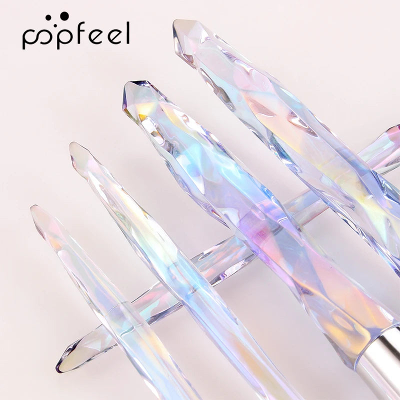 10-Piece Crystal Handle Makeup Brush Set - 3