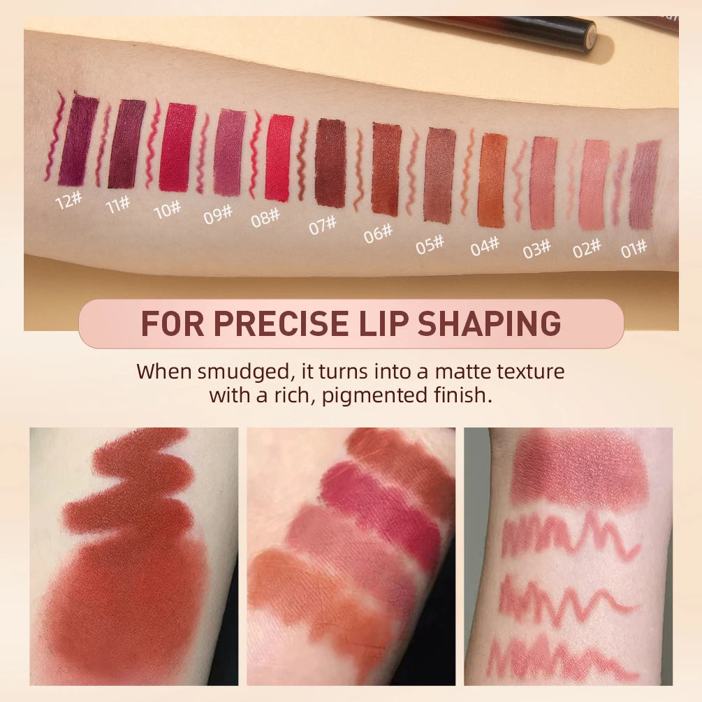 Matte Lipstick and Lip Liner Duo Set - 5