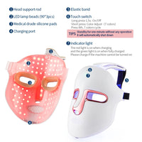 7-Color Photon LED Face and Neck Rejuvenation Mask