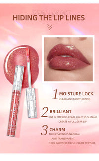 9-Piece Glitter Lip Gloss Set for Shimmering Lips