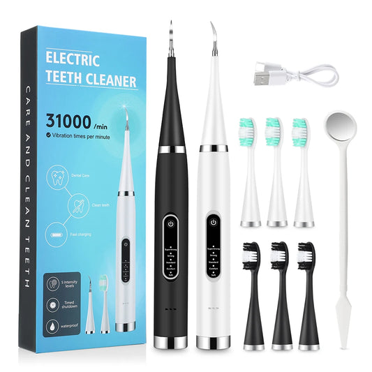Electric Ultrasonic Teeth Cleaner and Plaque Remover
